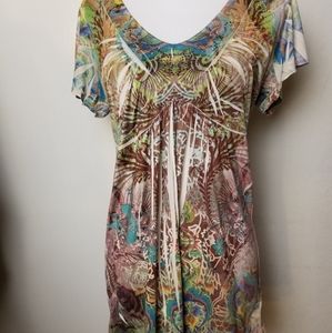 Apt 9 Blouse Medium Rhinestones